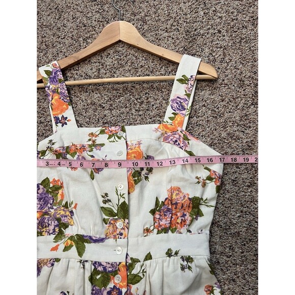 NWT Frnch Paris Floral Midi Sundress Vacation Beach Summer Dress Size Small - Picture 6 of 10